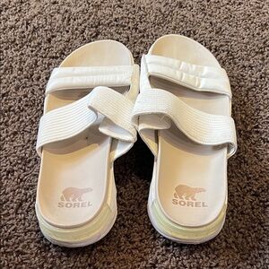 Sorel White Sandals